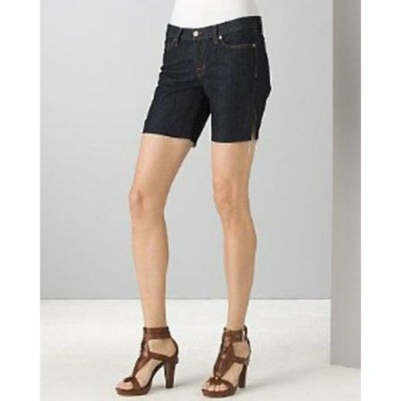 J BRAND JEANS Cut-Off JEANS Distressed Hem INDIGO WASH Shorts SIDE SLITS  ( 25 ) - Picture 1 of 1